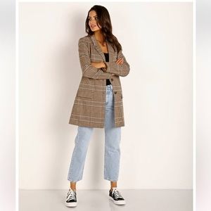 BB Dakota Check Yo Self Relaxed Blazer